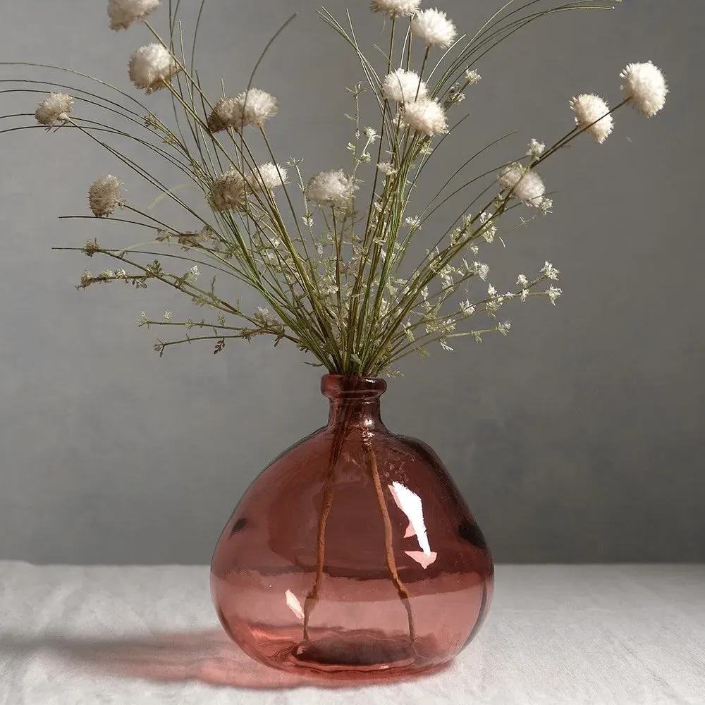 Simplicity Blown Glass Vase 23cm - Blush Pink by The Cotswold Company, image 2