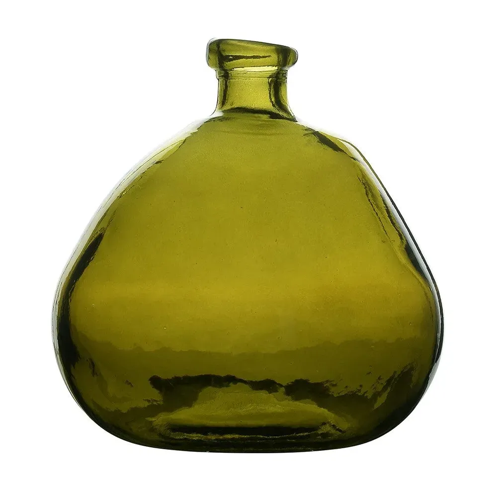 Simplicity Blown Glass Vase 23cm - Olive Green by The Cotswold Company, image 5