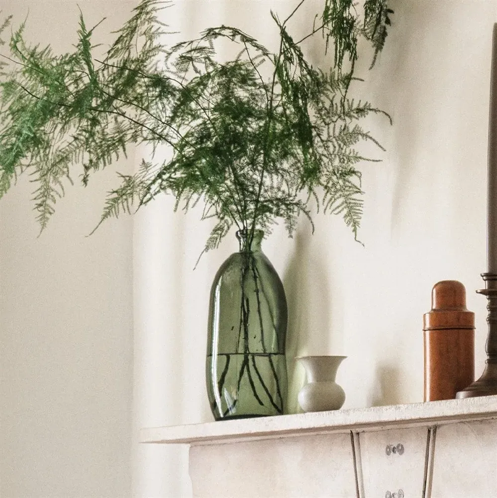Simplicity Blown Glass Vase 35cm - Olive Green by The Cotswold Company, image 2