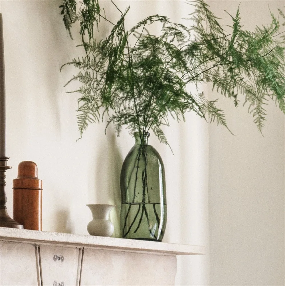 Simplicity Blown Glass Vase 35cm - Olive Green
