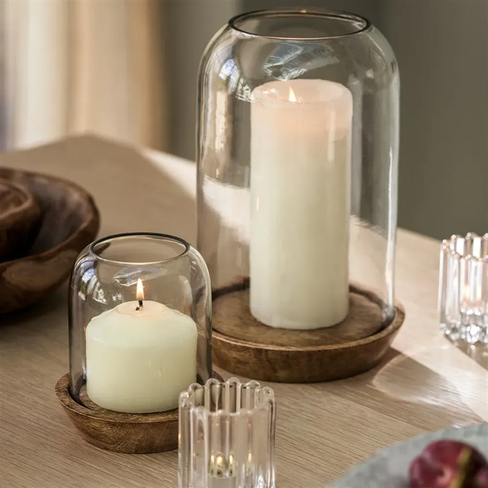 Small Hurricane Lantern - Wood image