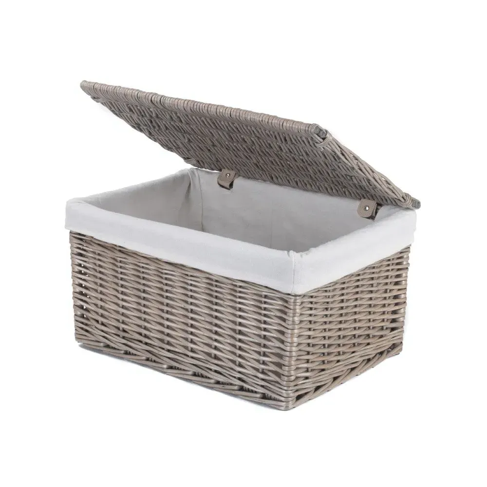 Small Lined Storage Hamper - Willow
