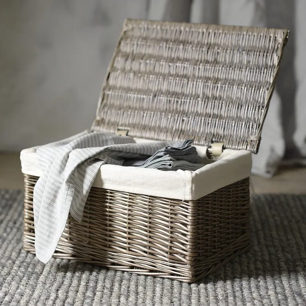 Small Lined Storage Hamper - Willow