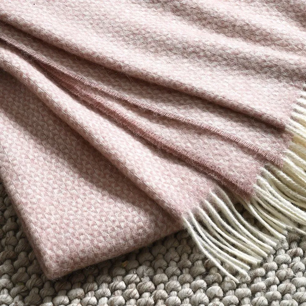 Stow British Wool Throw - Blush