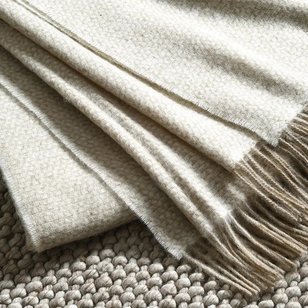 Stow British Wool Throw - Natural