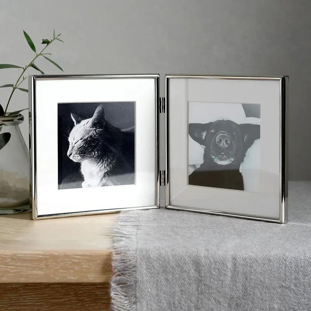 The Cotswold Company Double Photo Frame - Silver