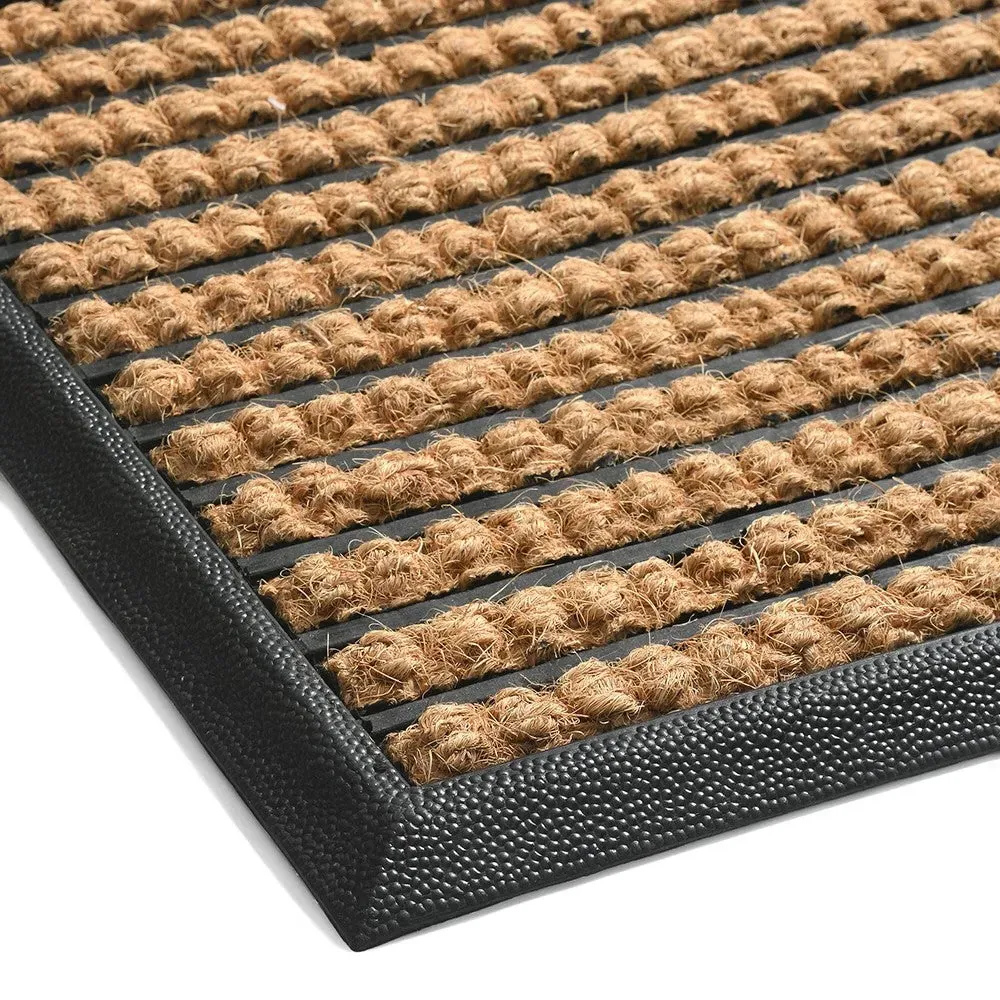 The Cotswold Company Rubber Coir Door Mat - Natural image