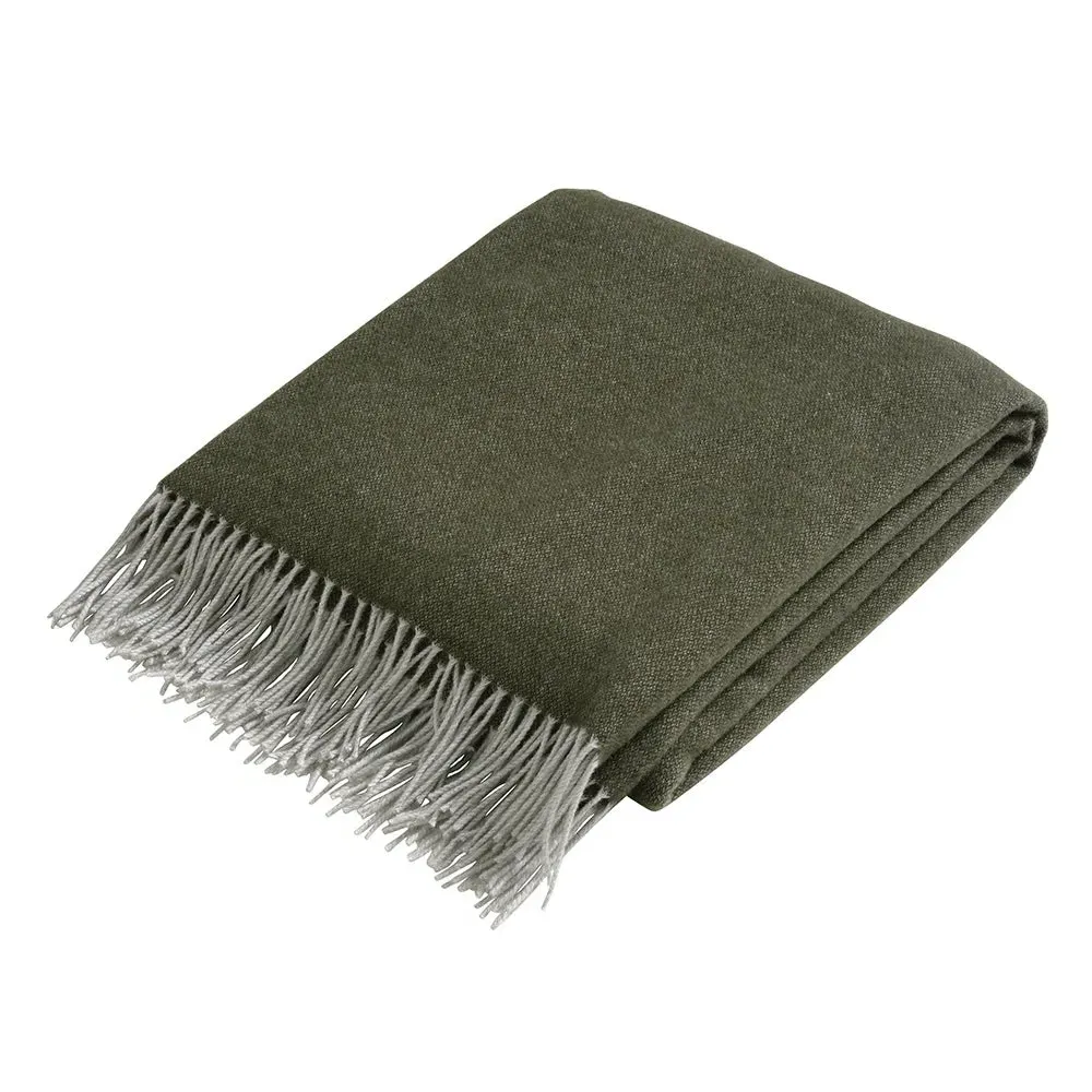 Throw with Cashmere - Forest Green