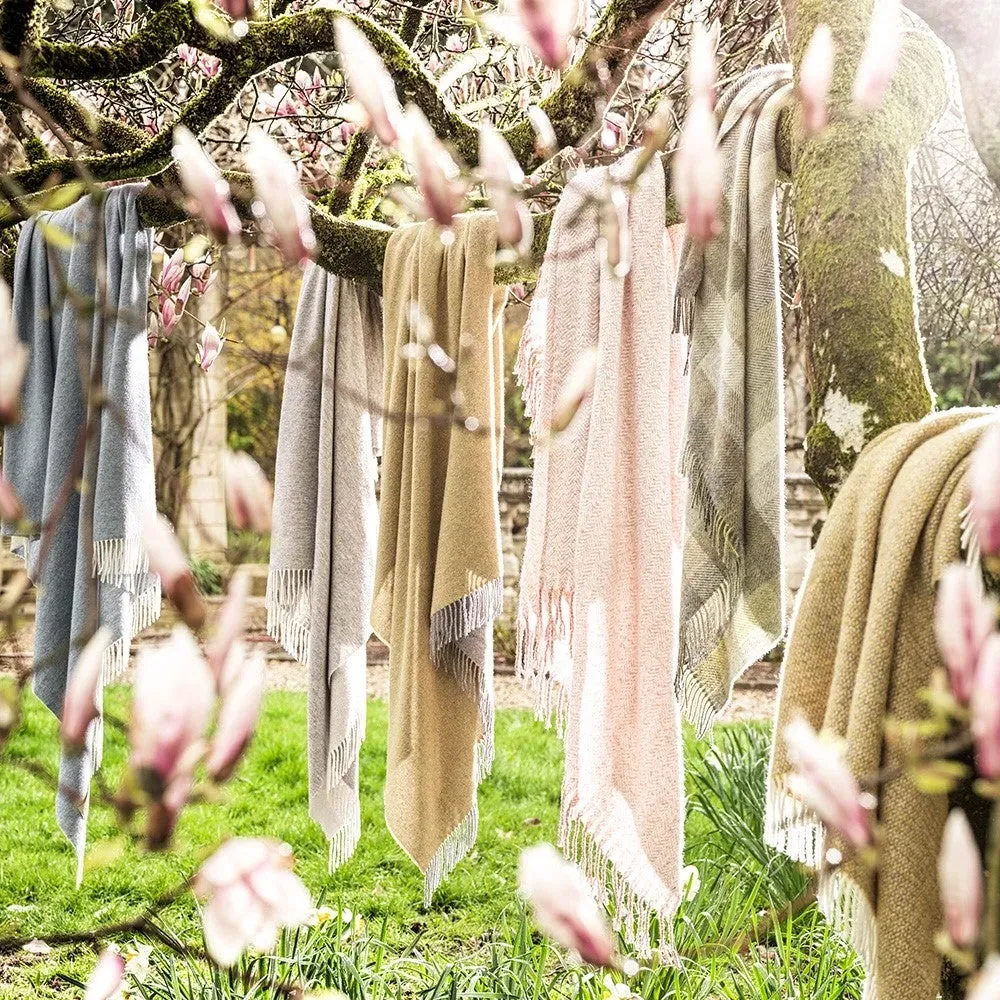 Throw with Cashmere - Mid Grey