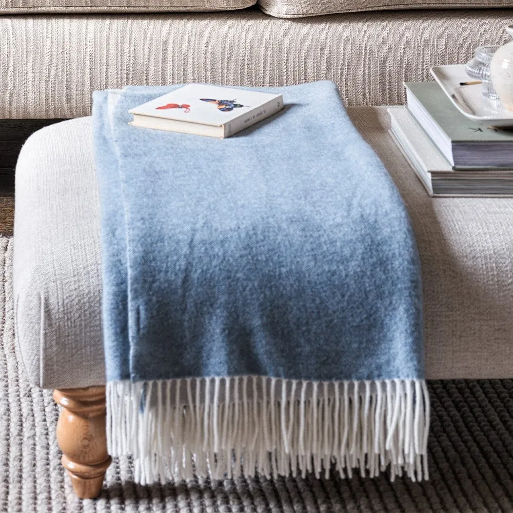 Throw with Cashmere - Sky Blue