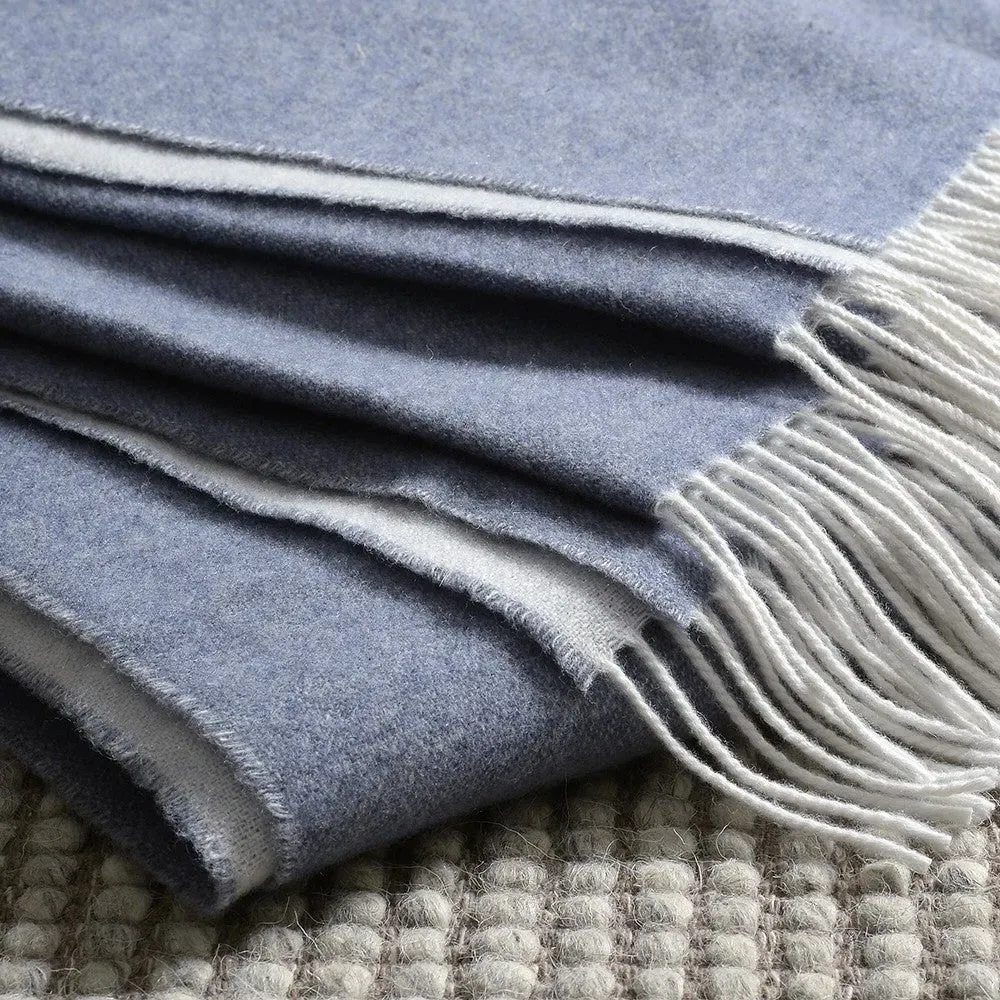 Throw with Cashmere - Sky Blue