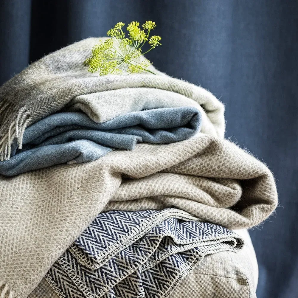 Throw with Cashmere - Sky Blue