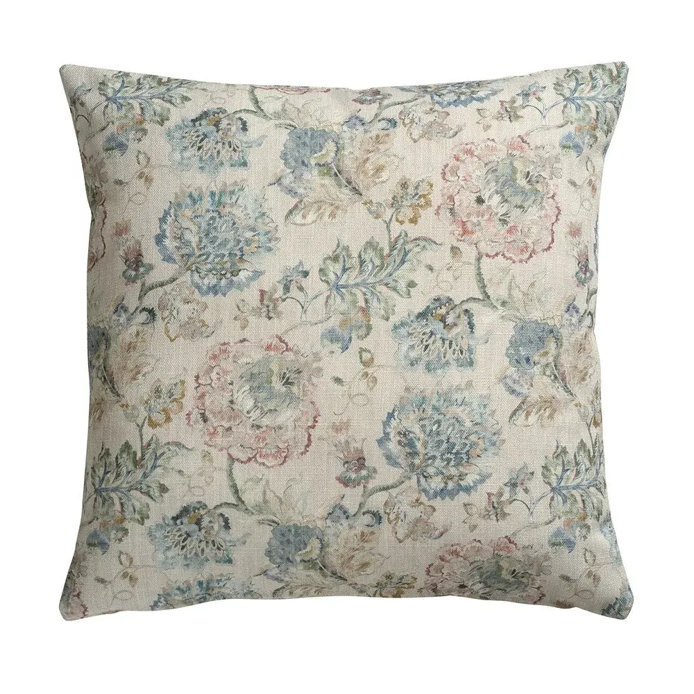 Vintage Floral Print Cushion - Multi