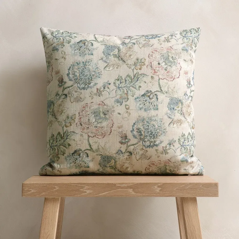 Vintage Floral Print Cushion - Multi