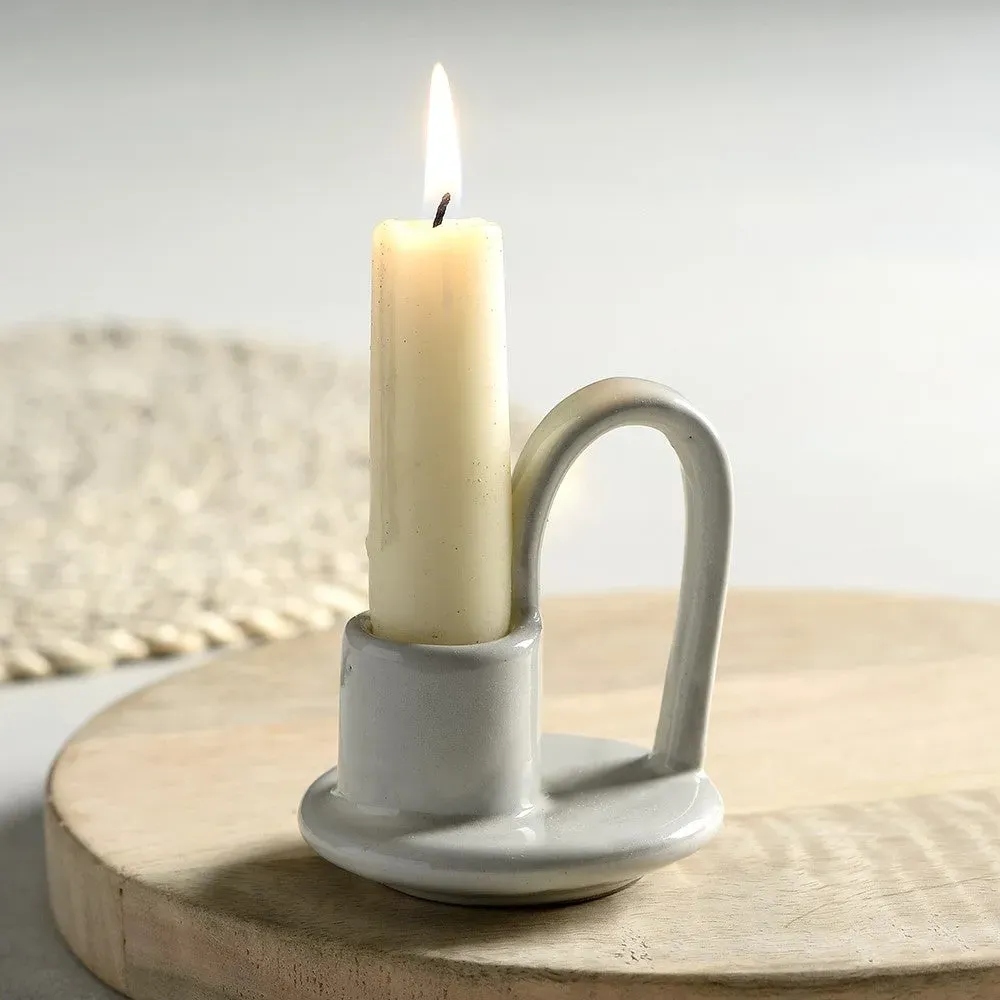 Wee Willy Winky Candle Holder - Milk White