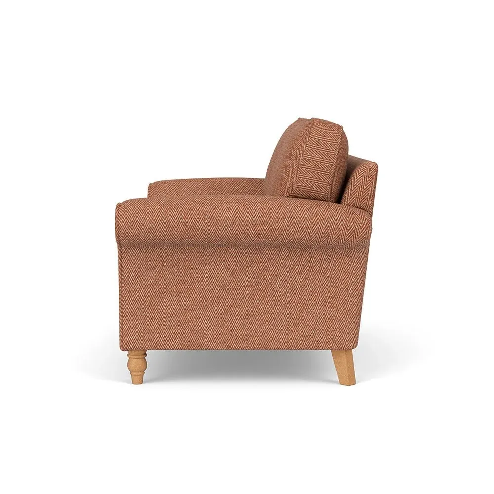 2-Seater Sofa - Brick, Herringbone Weave