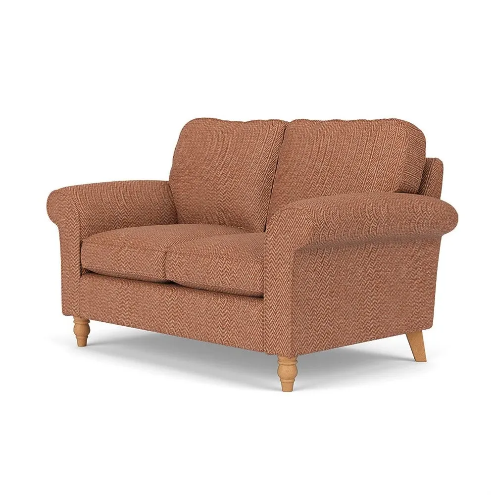 2-Seater Sofa - Brick, Herringbone Weave