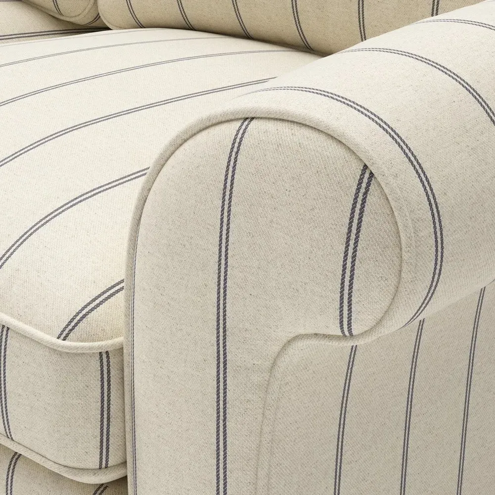 2-Seater Sofa - Charcoal, Compton Stripe