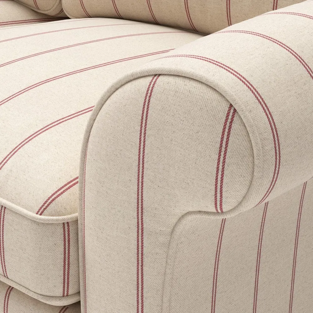 2-Seater Sofa - Raspberry, Compton Stripe