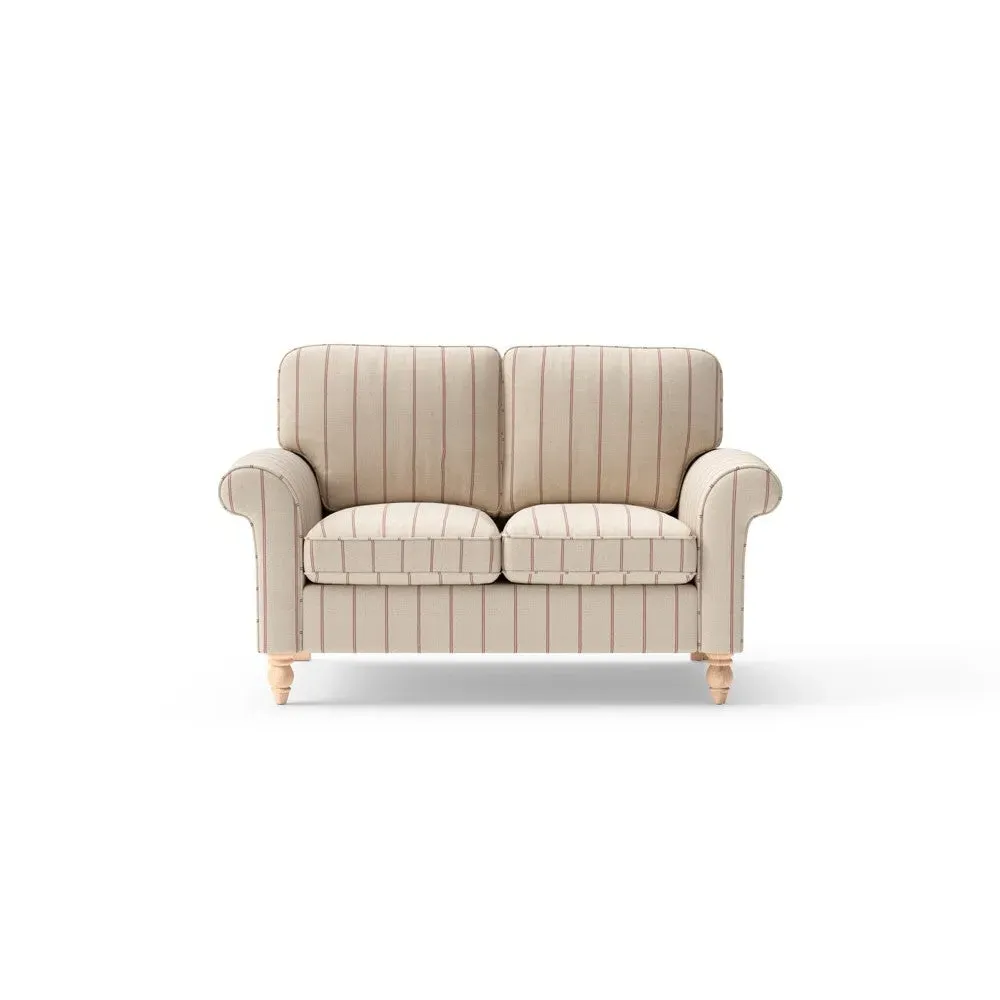 2-Seater Sofa - Raspberry, Compton Stripe image