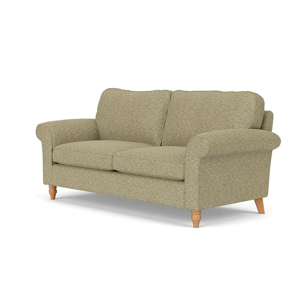 3-Seater Sofa - Apple, Herringbone Weave