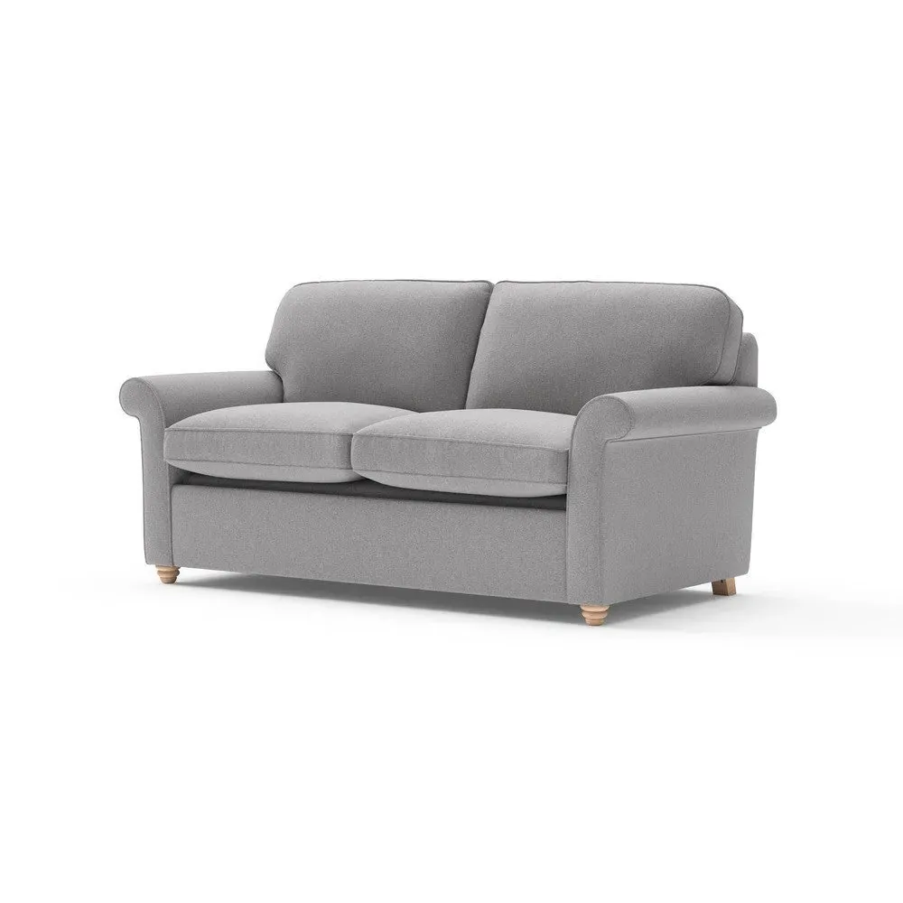 3-Seater Sofa Bed - Grey Marl, Rustic Weave