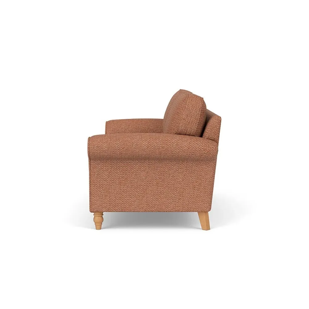 3-Seater Sofa - Brick, Herringbone Weave