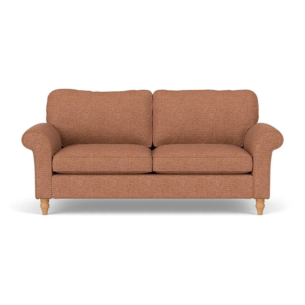 3-Seater Sofa - Brick, Herringbone Weave