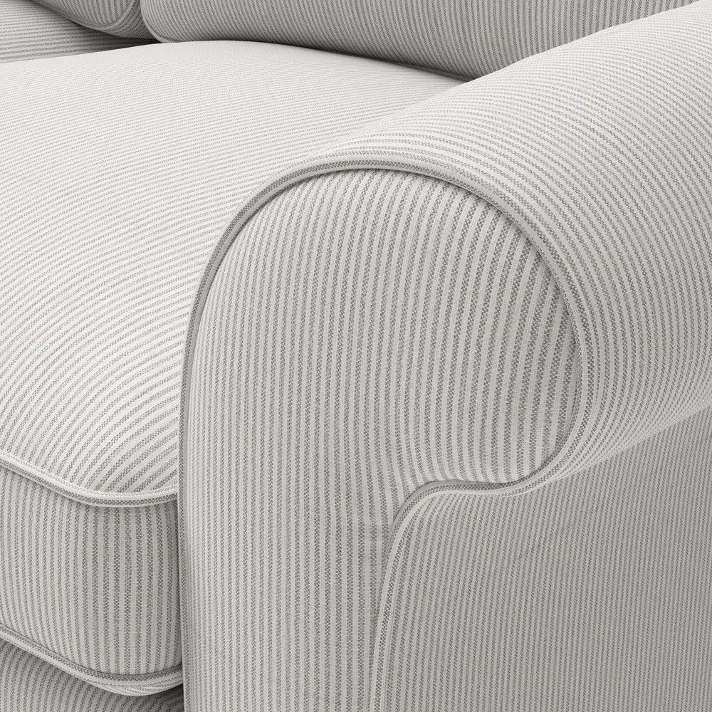 3-Seater Sofa - Grey, Broadway Stripe