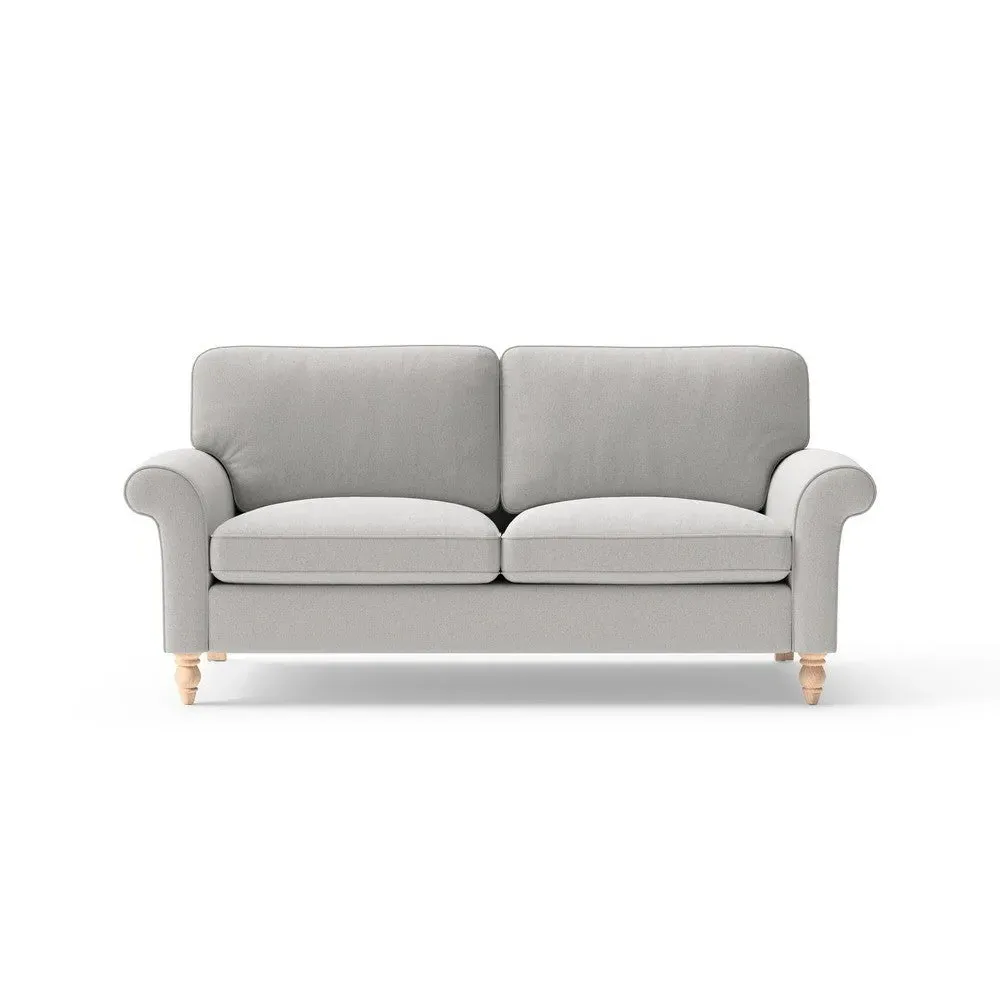 3 Seater Sofa - Light Grey, Chunky Cotton image