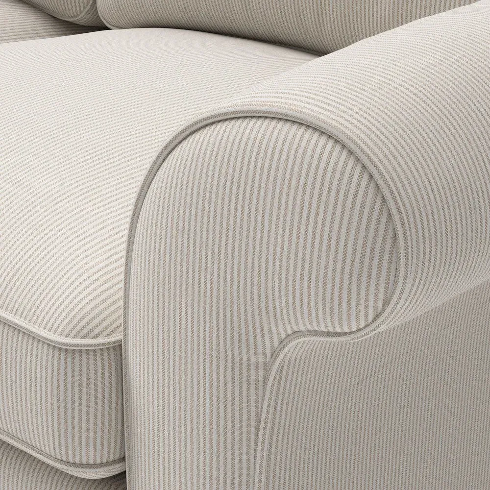 3 Seater Sofa - Natural, Broadway Stripe