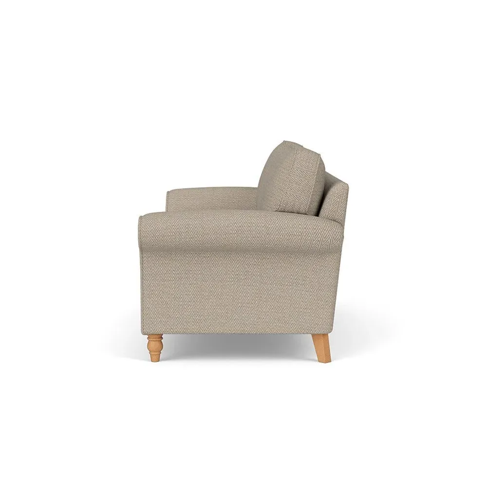 3-Seater Sofa - Natural, Herringbone Weave