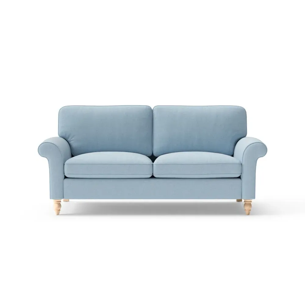 3-Seater Sofa - Sky Blue, House Linen Mix