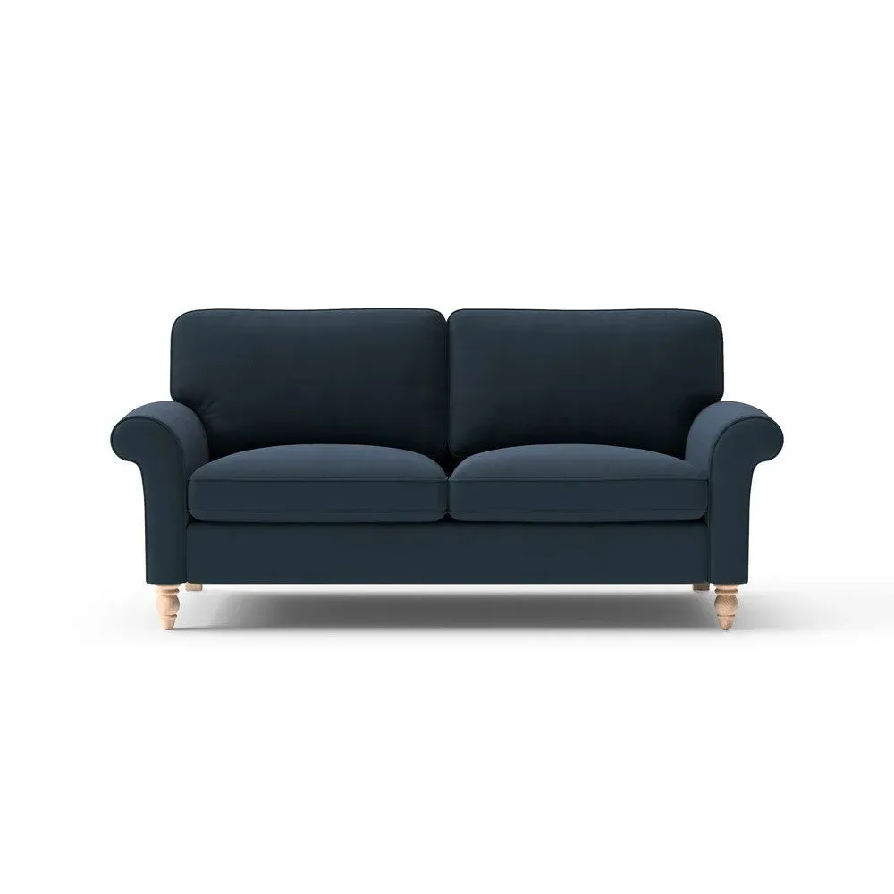 3-Seater Sofa with Scrolled Arms - Night Sky, Matt Velvet image