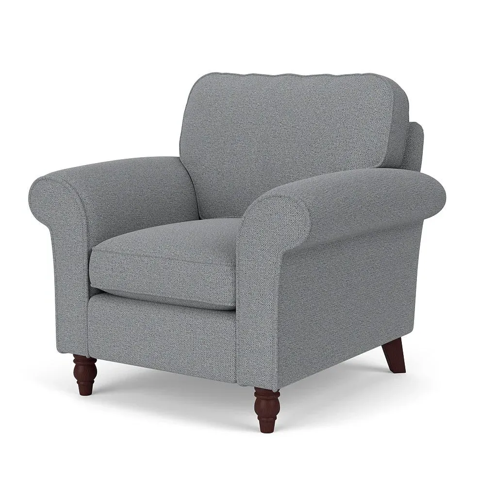 Armchair - Blue Marl, House Weave