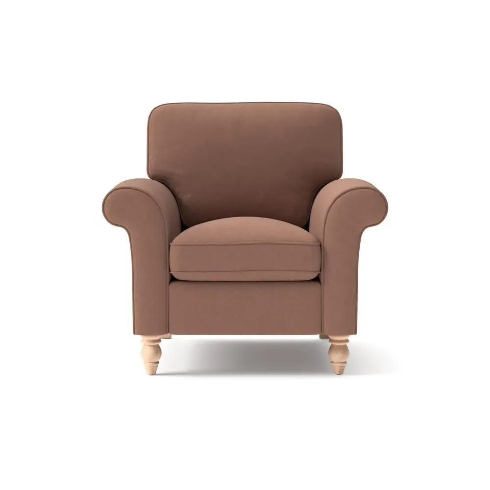 Armchair - Dusky Blush, Linen