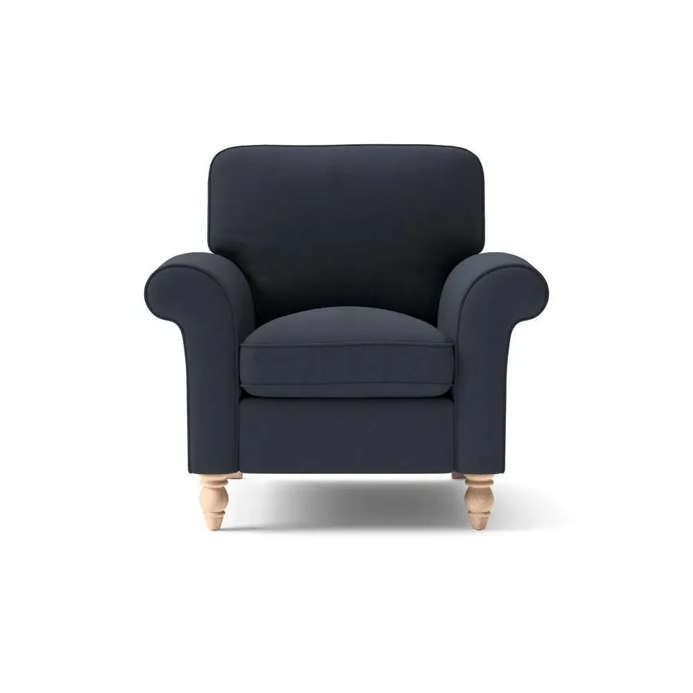 Armchair - Ink Black, Linen