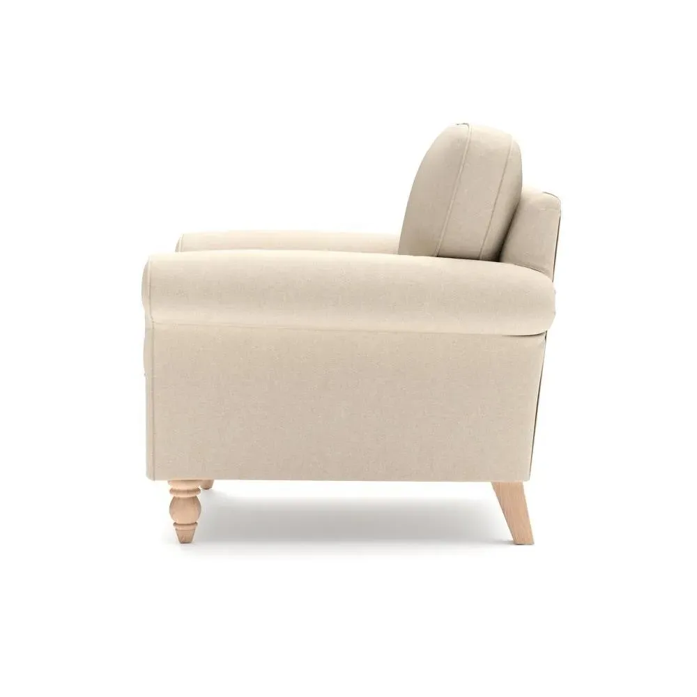 Armchair - Lily White, Linen