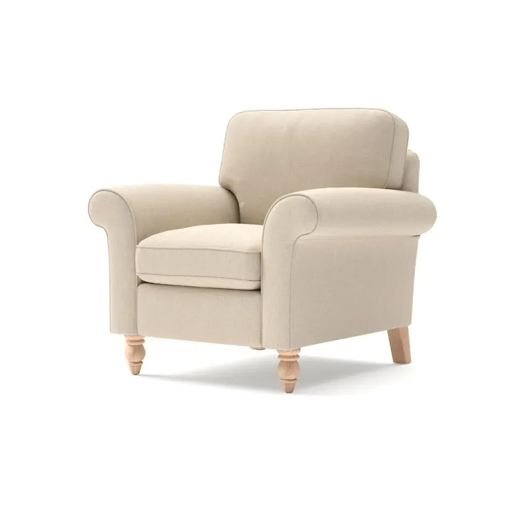 Armchair - Lily White, Linen