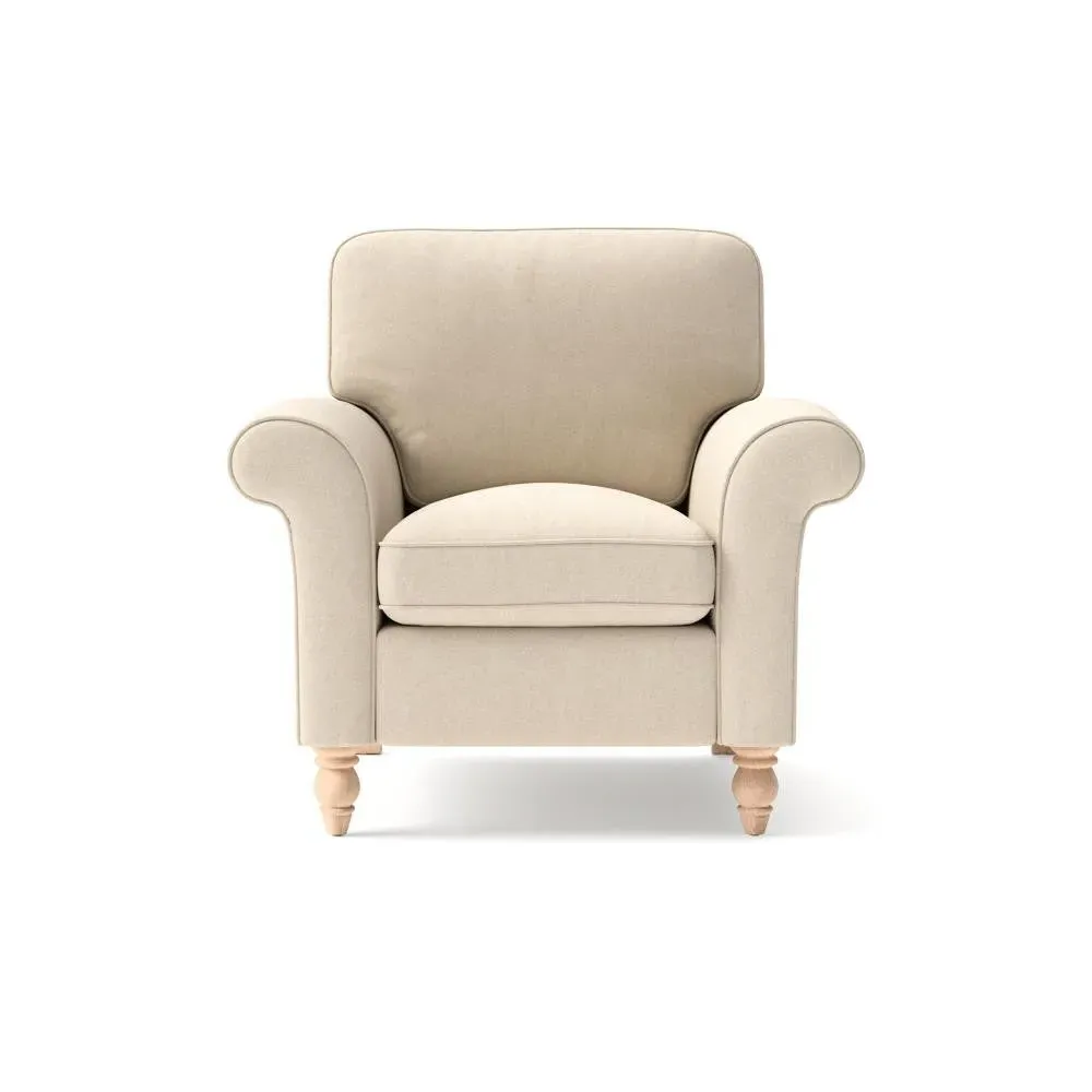 Armchair - Lily White, Linen