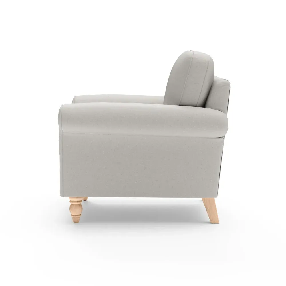 Armchair - Mid Grey, Chunky Cotton