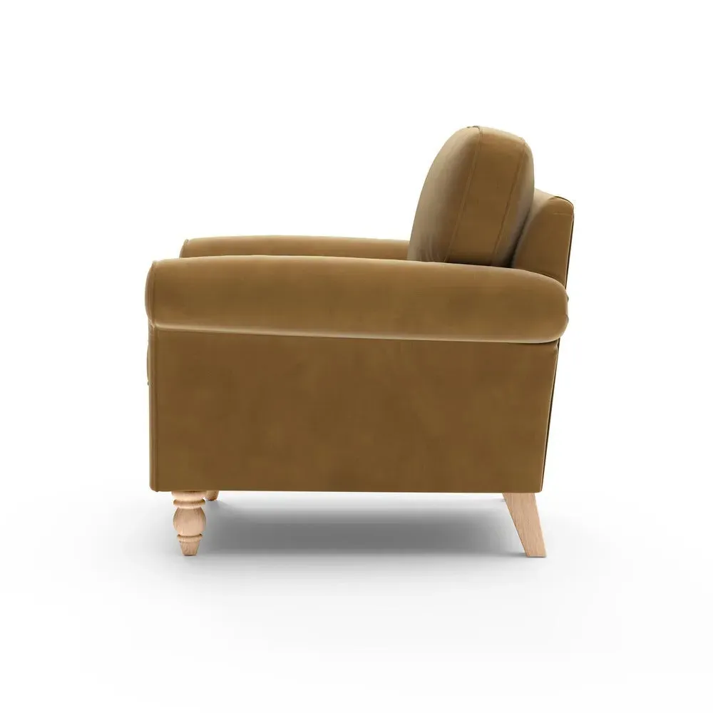 Armchair - Mustard, Matt Velvet