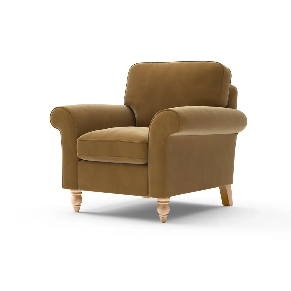 Armchair - Mustard, Matt Velvet
