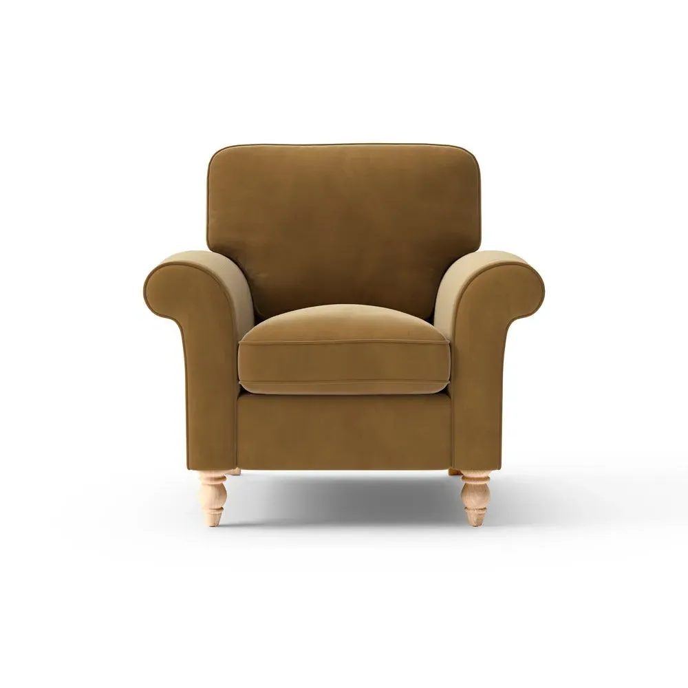 Armchair - Mustard, Matt Velvet