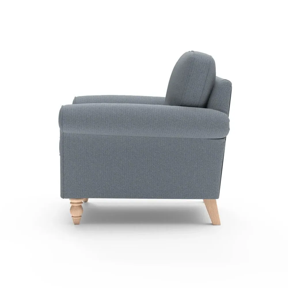 Armchair - Navy, Eco Herringbone