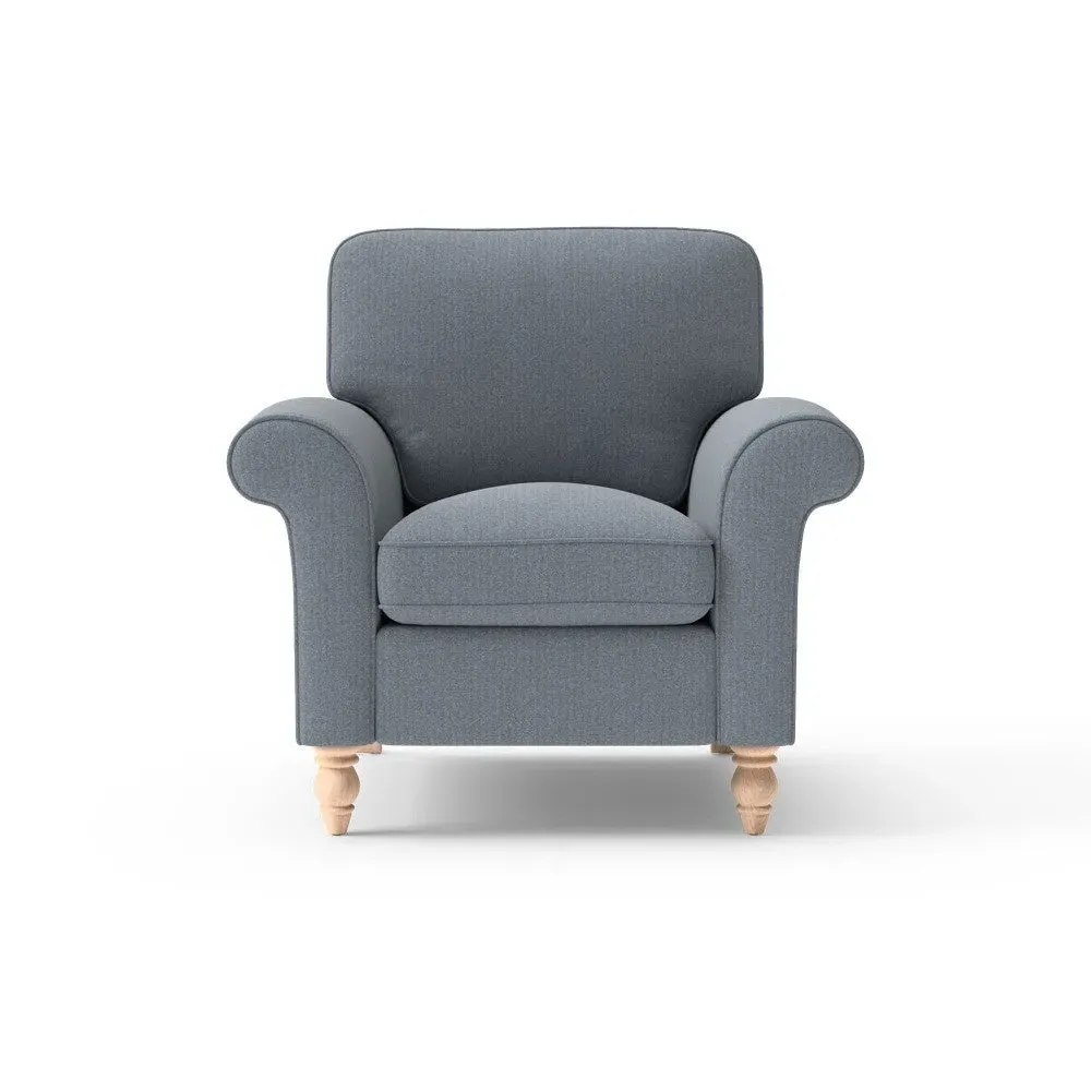 Armchair - Navy, Eco Herringbone image
