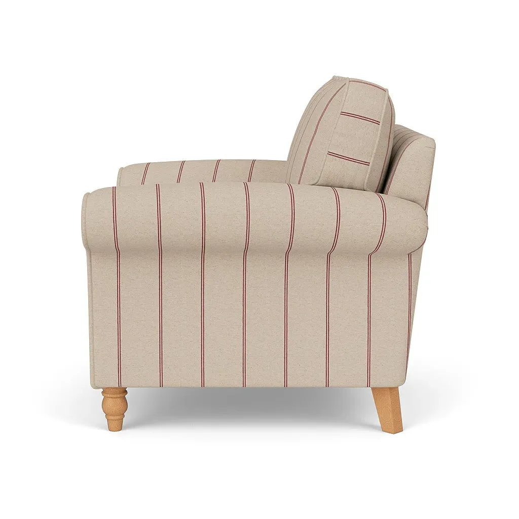 Compton Stripe Armchair - Raspberry by The Cotswold Company, image 3