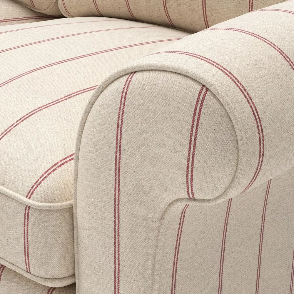 Compton Stripe Armchair - Raspberry by The Cotswold Company, image 5