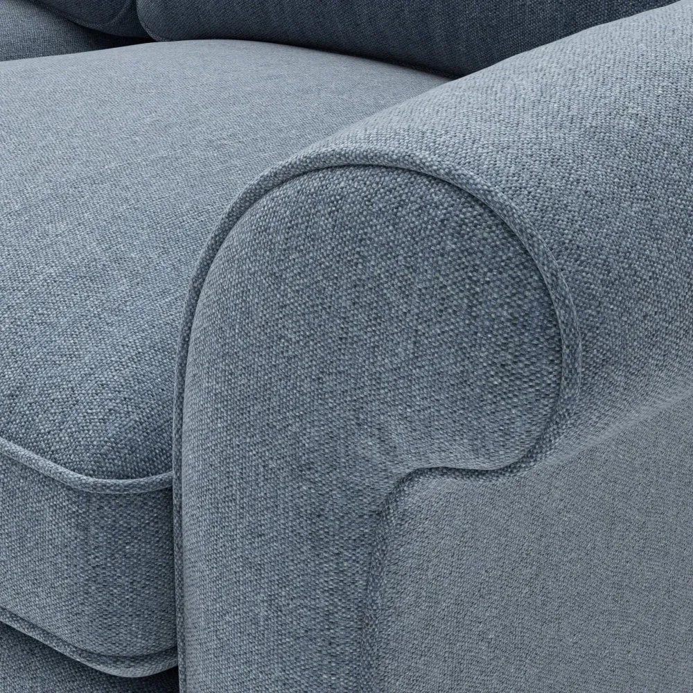 Armchair with Scrolled Arms - Indigo
