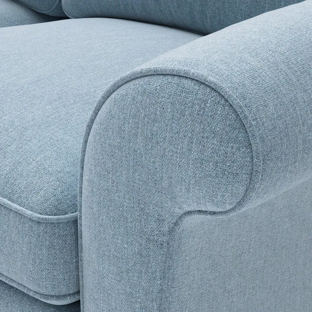 Armchair with Scrolled Arms - Teal